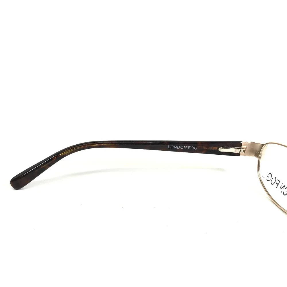 London Fog Eyeglasses Frames LF405 04 Brown Gold Round Full Rim 53-17-135